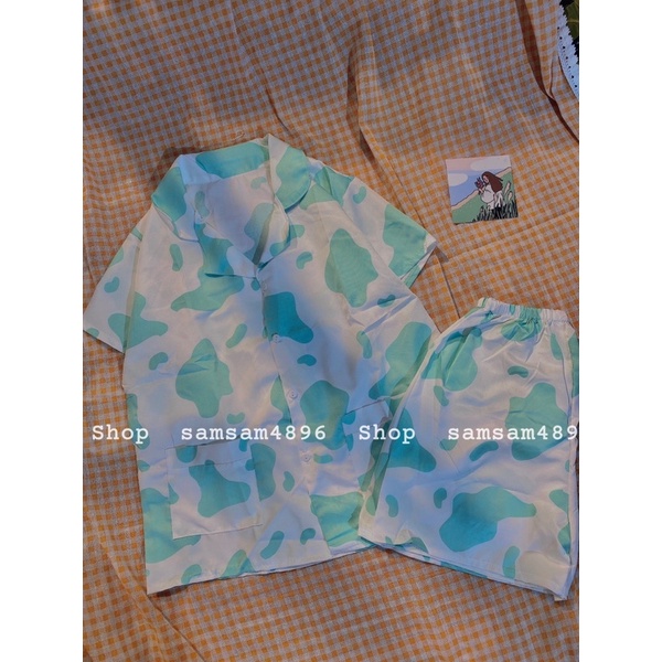 Bộ Pijama Ngắn Tay - Bộ Ngủ Bò Sữa Ulzzang Cute Hot Trend 2021 | BigBuy360 - bigbuy360.vn