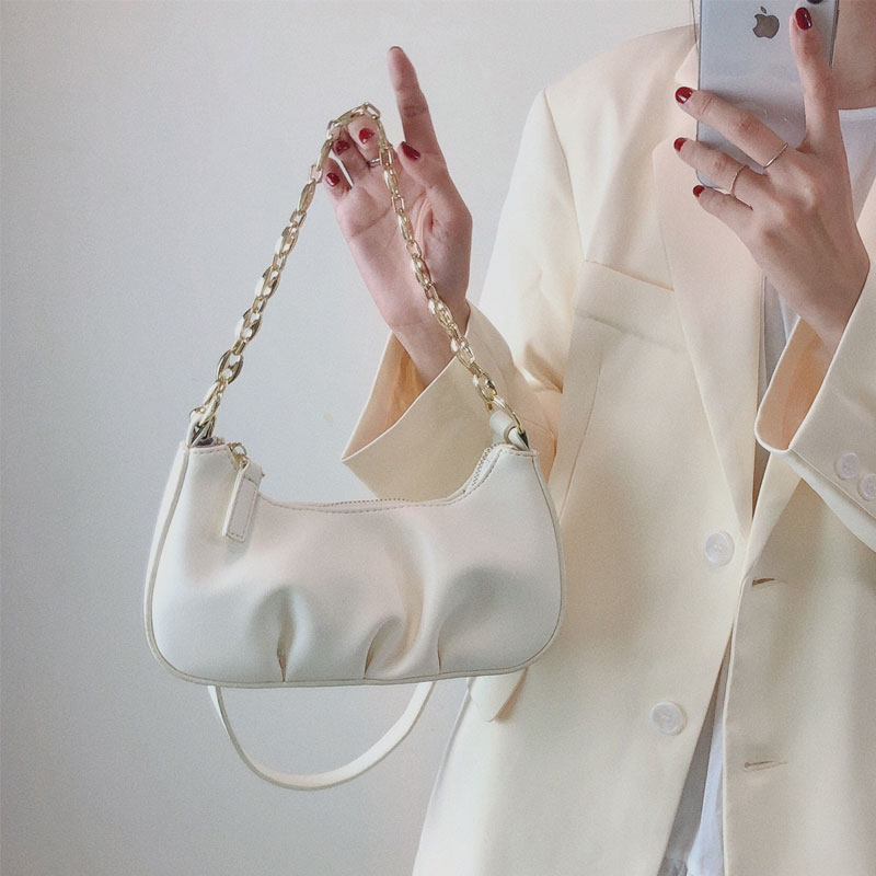 Túi Đeo Vai Phối Dây Xích Thiết Kế Nhỏ Gọn Thời Trang