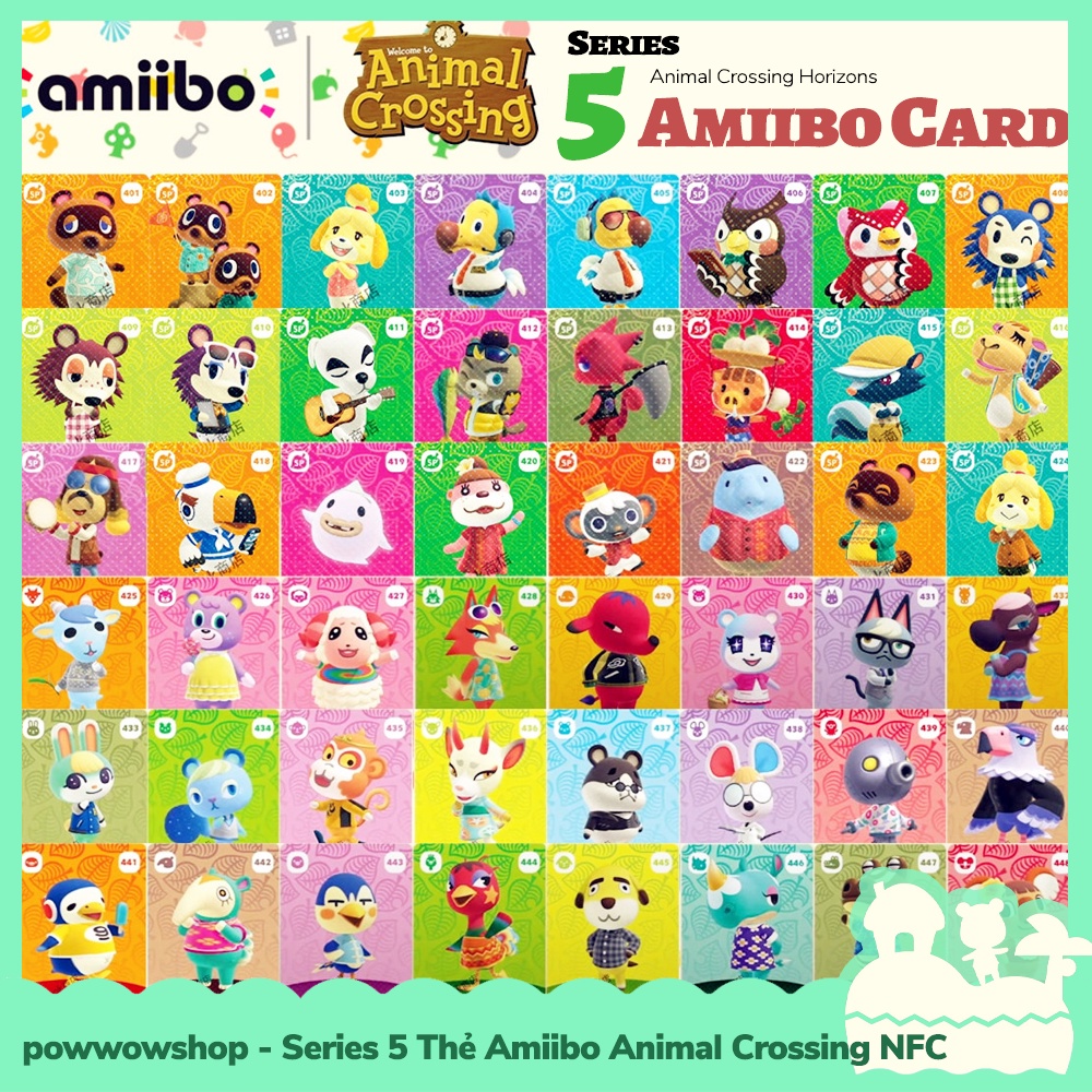 [Sẵn VN - Hỏa Tốc] SERIES 5 - Thẻ Amiibo NFC UV Cán Mờ Game Animal Crossing Horizons Trên Hệ Máy Nintendo Switch