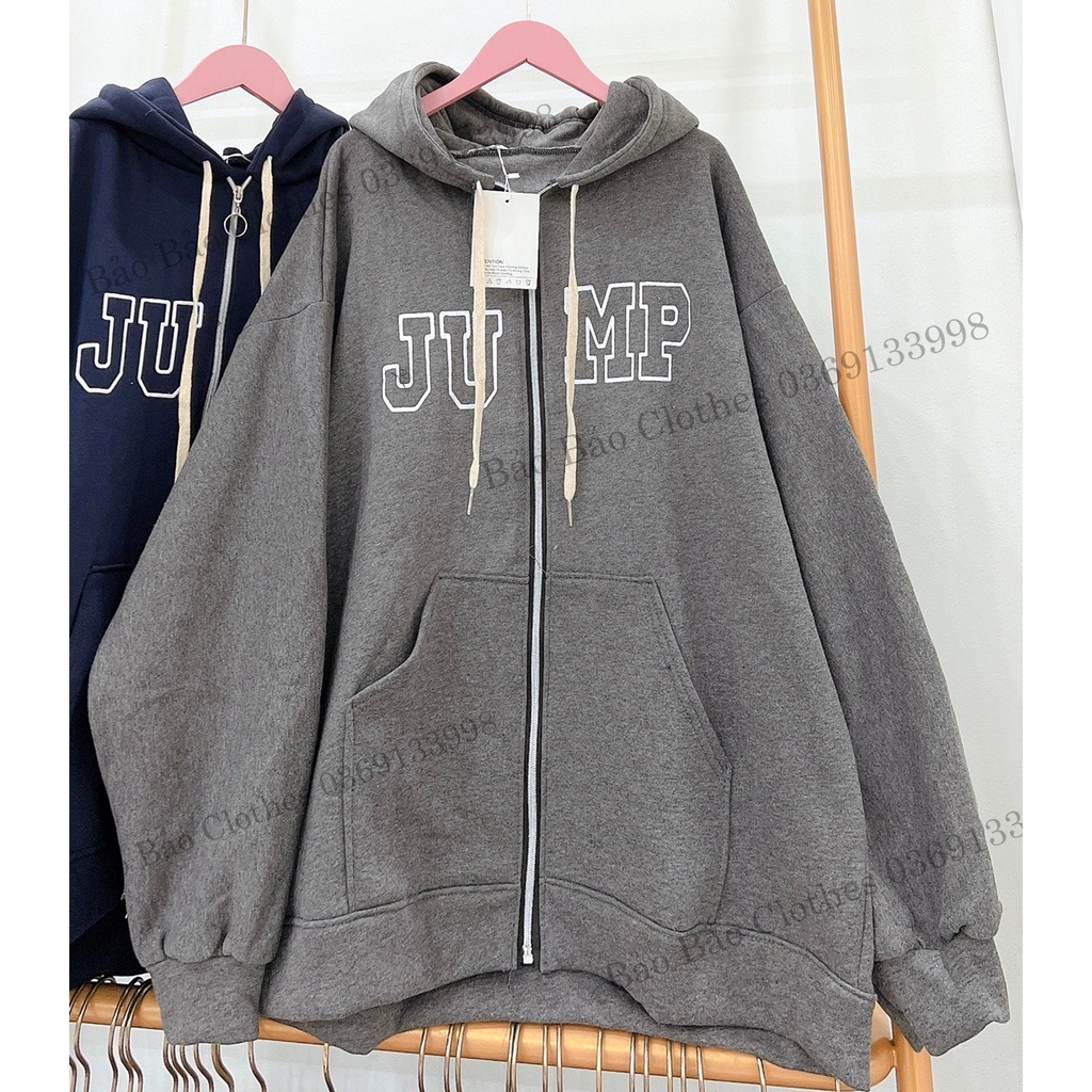Áo Khoác Nỉ Form Rộng Mũ Rộng Jump Vải Dày Mịn Thoáng Mát Thiết Kế Hot Trend Unisex Nam Nữ