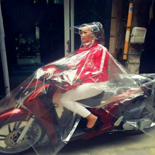 Áo mưa trong suốt, loại dày siêu bền