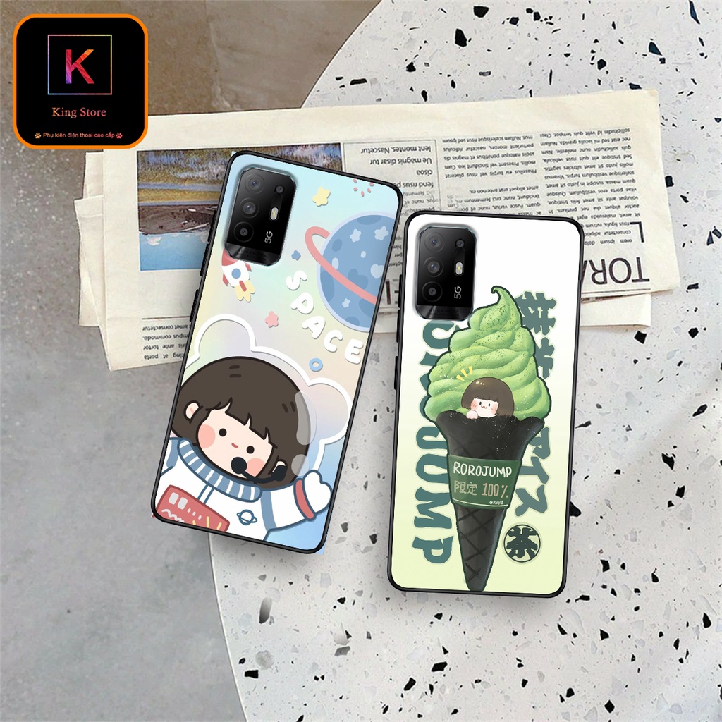 Ốp lưng Oppo A94 - Oppo A94 5G - Ốp in hình Ngân hà &amp; Roro Jumb - Lưng nhám viền TPU