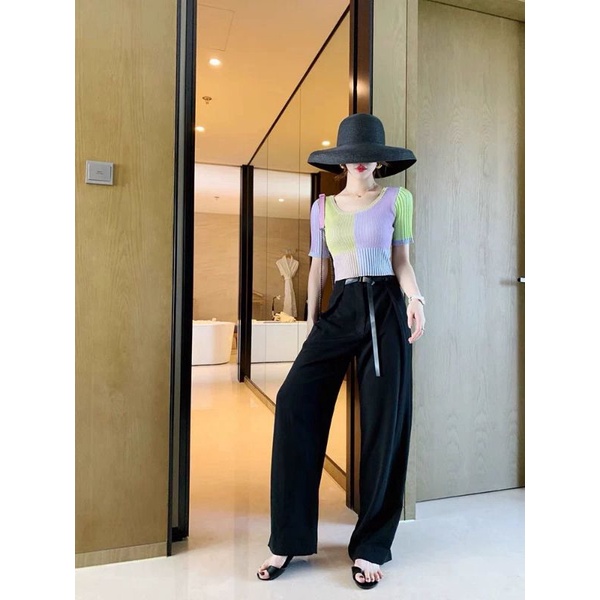 🍓🍓Áo croptop mongtoghi tay lỡ như ảnh phối màu cute new 99