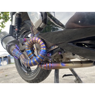 Cổ pô titan vario, satria, winner, sonic, ex150, sirus,...