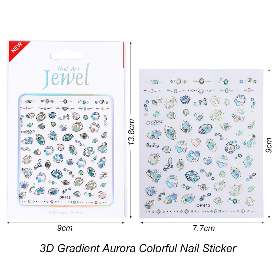 1 Miếng Dán Trang Trí Móng Tay 3D Hình Học / Bông Hoa Chất Lượng Cao CHDP413-424 - 1