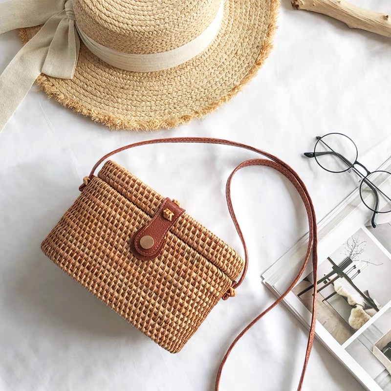 Túi mây/túi cói phong các boho vintage thời trang độc lạ