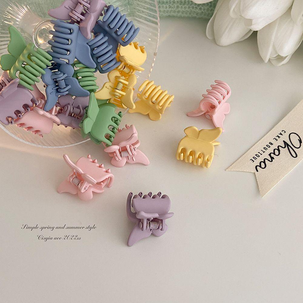 IVORY Kẹp Tóc Hình Bướm Bằng Resin Màu Sắc Ngọt Ngào Phong Cách Hàn Quốc