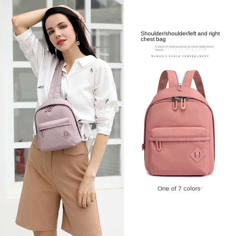 Ba Lô Vải Oxford Mini Đeo Trước Ngực Phong Cách Thời Trang Hàn Quốc Nhật Bản Cho Nữ