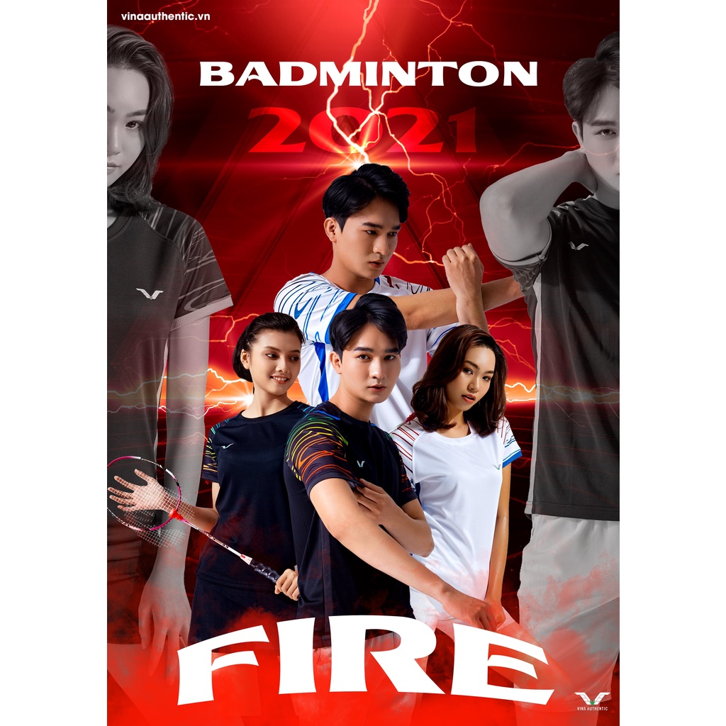 Set bộ thể thao cầu lông nữ badminton AVT02+QVN06, cao cấp, chất lượng, chuẩn form