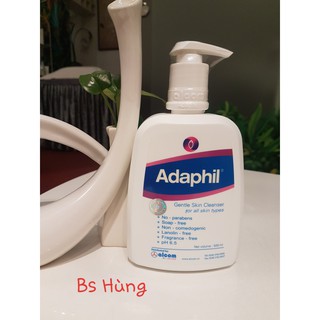 ADAPHIL 500ml sữa rửa mặt nhẹ dịu,cho mọi loại da,không kích ứng.