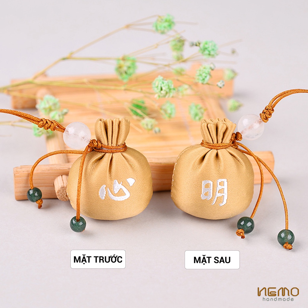 Túi Thơm Mini 3cm x 3.5cm đựng Bột Ngải Cứu Dùng Làm Quà Tặng, Móc Khóa, Móc Điện Thoại Nemo Handmade - TTKE