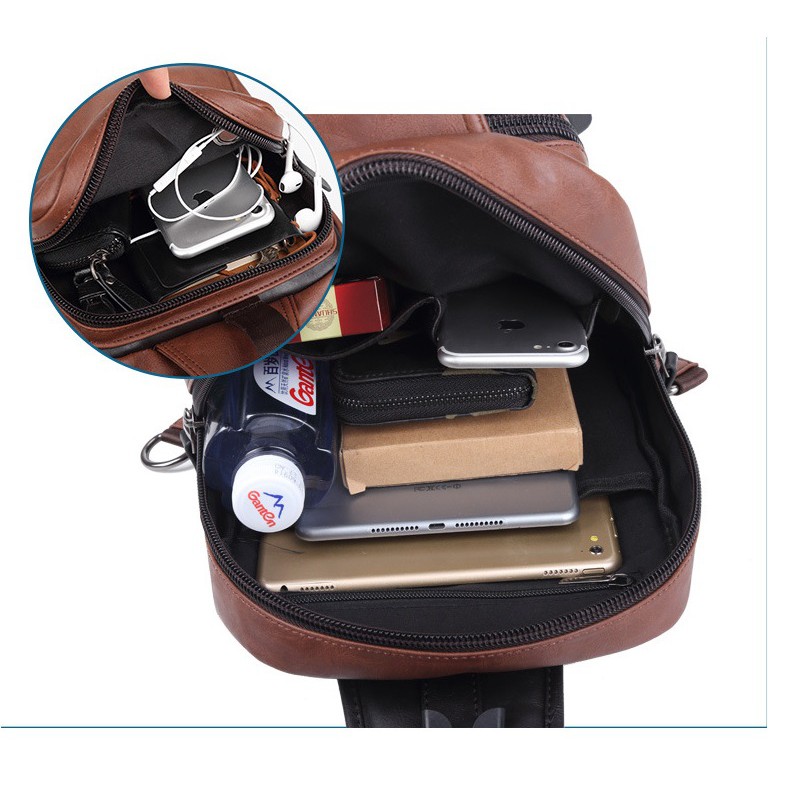 Túi Đeo Chéo Nam Thời Trang Hàn Quốc Da PU ETONWEAG E7713 | BigBuy360 - bigbuy360.vn