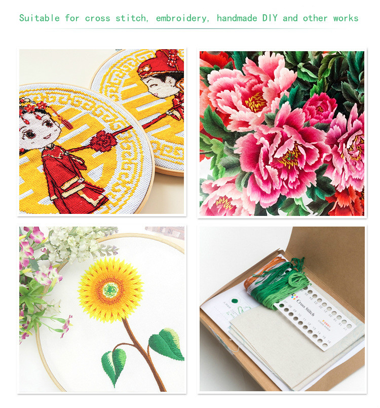 Cuộn Chỉ Thêu 4M 447 Màu 80 Màu Bằng cotton