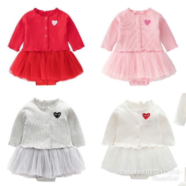 Bộ bé gái - Set váy áo khoác