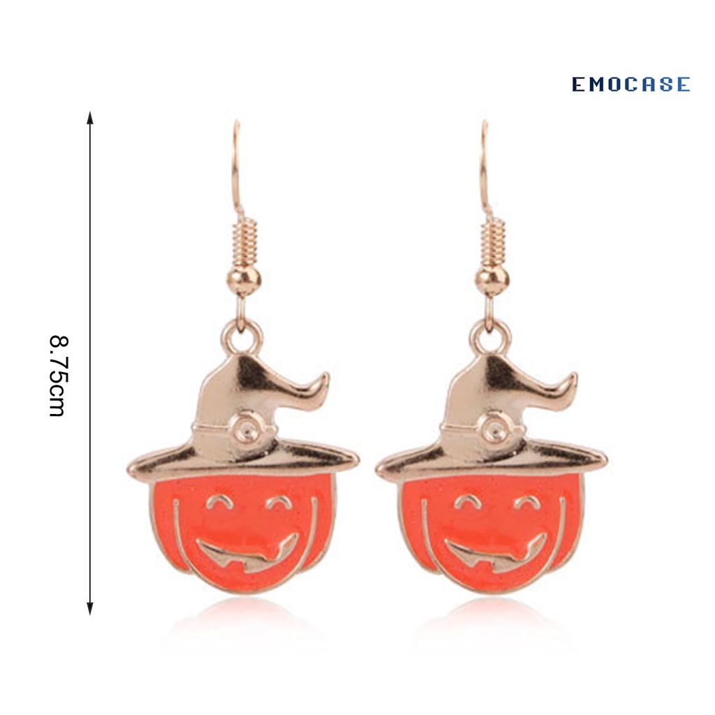 1 Đôi Bông Tai Dáng Dài Họa Tiết Halloween Vui Nhộn