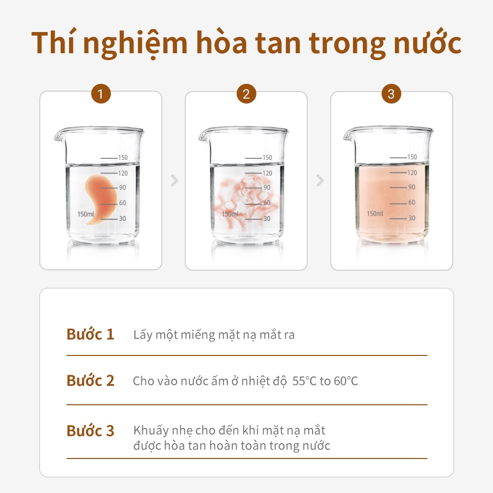 Hộp 60 mặt nạ mắt Lanbena vitamin C retinol giảm quầng thâm và nếp nhăn chống lão hóa (2 Boxes)