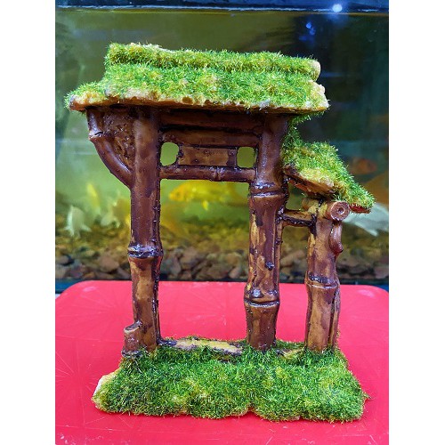 CỔNG PHỦ RÊU TRANG TRÍ HỒ CÁ NON BỘ 10X4X14CM