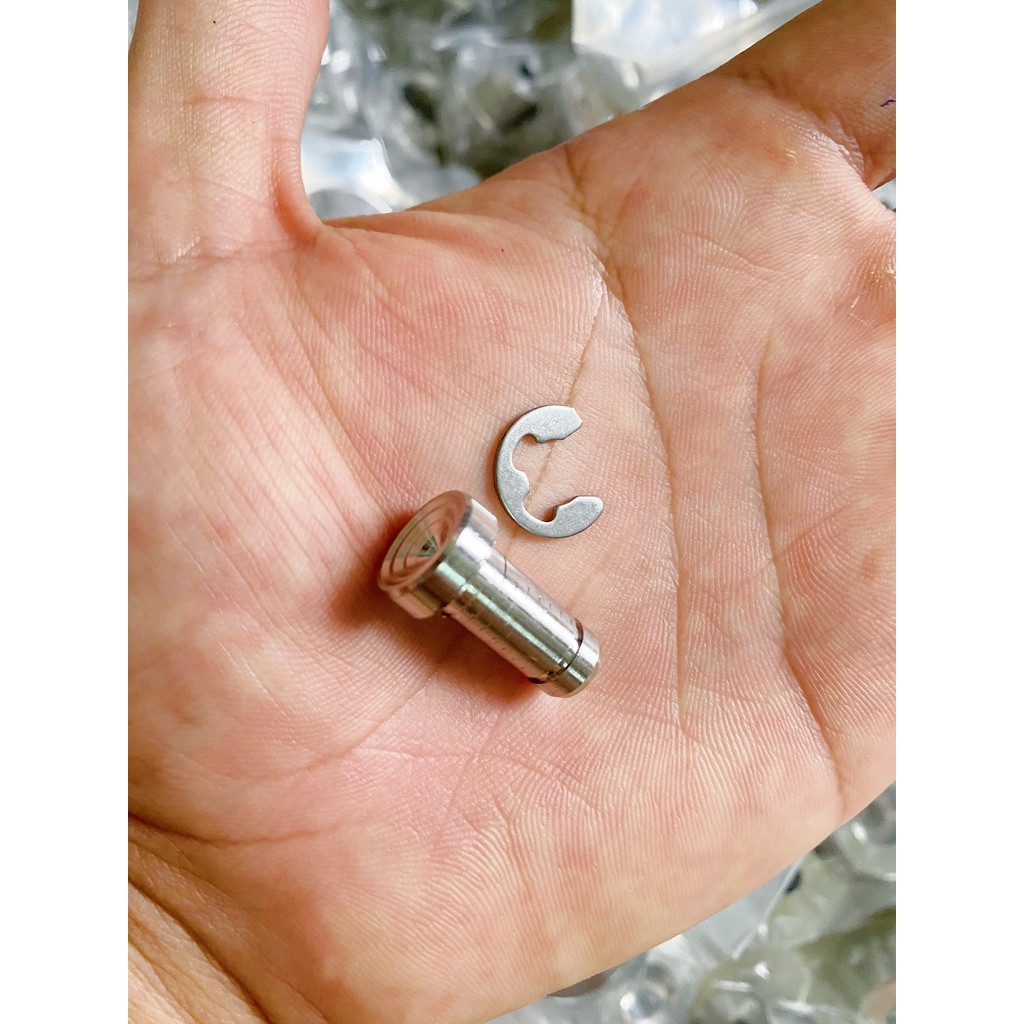 Ốc salaya inox304 Chốt xỏ chân ben đạp sáng bóng các dòng xe phổ thông như hình