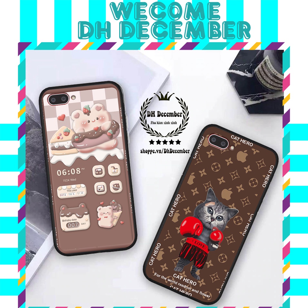 Ốp lưng Oppo A3S / A1K in hình 3D GẤU HỒNG-GẤU BE3R -XINH XẺO CỰC ĐẸP