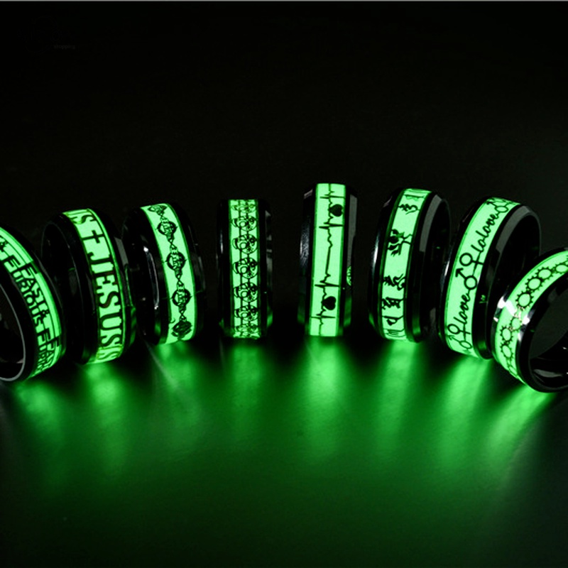 Mới Nhẫn Đeo Tay Phát Sáng Trong Bóng Tối Độc Đáo Màu Sắc