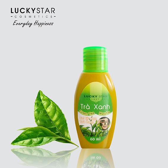 Combo 2 Gel Lôt Mun Trà Xanh Lucky Star Mới 60ml (chai)