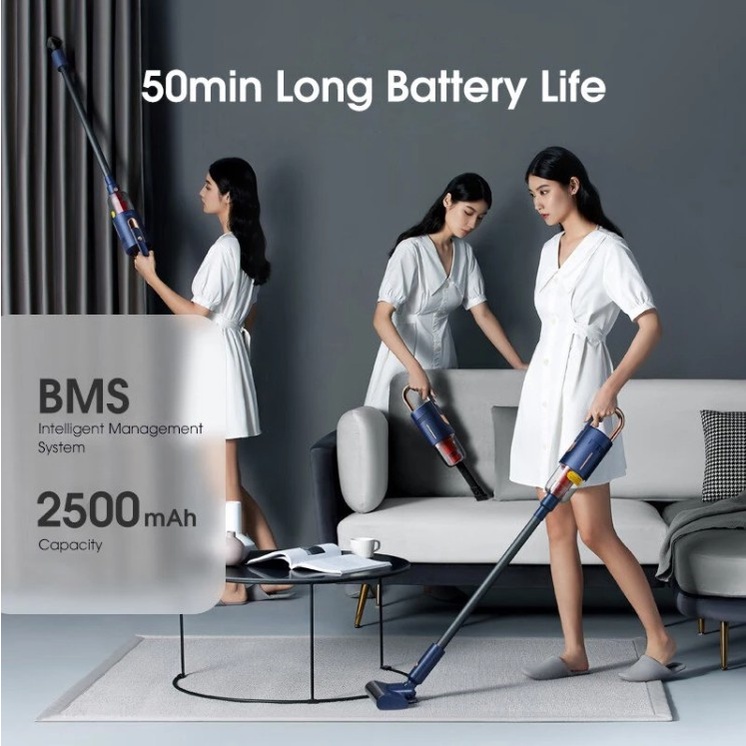 Máy hút bụi, lau sàn không dây cầm tay phiên bản mới Deerma DEM - VC20 PRO