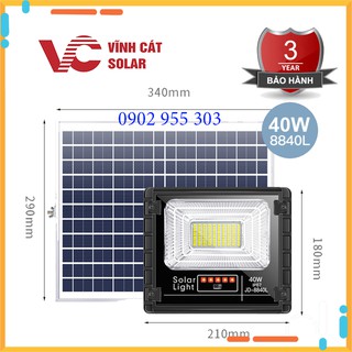 Bóng đèn led năng lượng mặt trời jindian, đèn sân vườn, trong nhà chính hãng, vỏ nhôm công suất 40W - BH 03 Năm