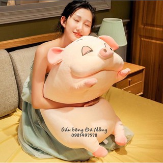 Heo mắt híp Hồng 80cm vải miniso cao cấp