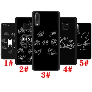 Ốp lưng silicone TPU hình chữ kí nhóm BTS cho Huawei Nova 2i 2 Lite 3 3i 4 4e 5i 5t 7 SE