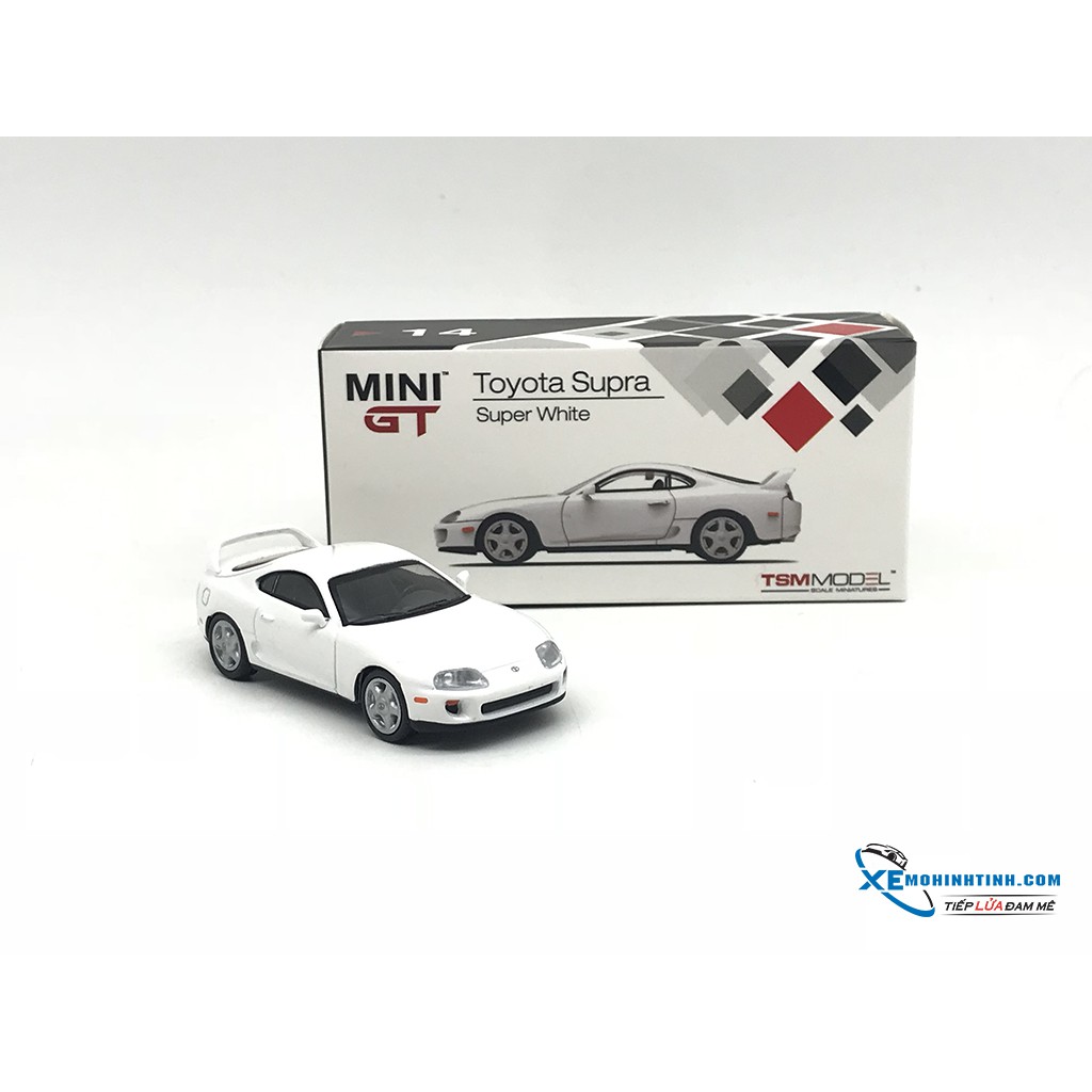 Xe Mô Hình Toyota Supra ( JZA80 ) Super White LHD 1:64 MiniGT ( Trắng )