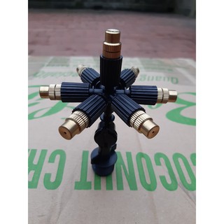 BÉC PHUN SƯƠNG 7 HƯỚNG ĐẦU ĐỒNG ren 21 có van áp