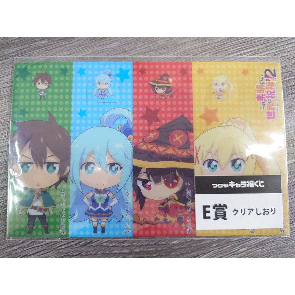 [ Ora Ora ] Set Clear Bookmark 4 Nhân Vật Konosuba