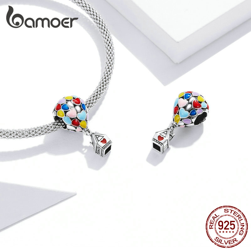 Hạt Làm Đồ Trang Sức Bamoer Bsc417 Bạc 925 100% Hình Quả Bong Bóng Bơm Hơi Thời Trang Diy