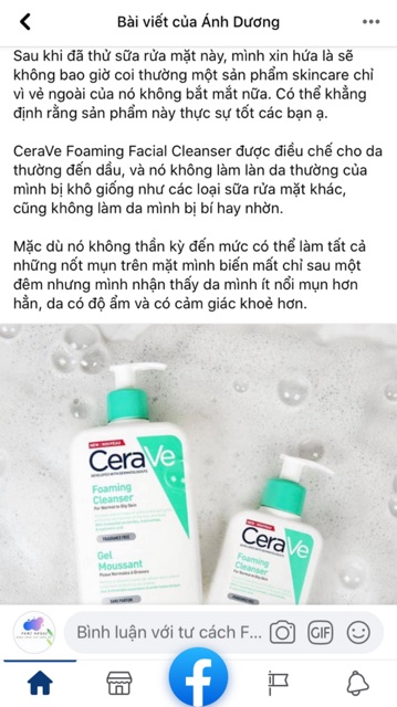 [Có bill] Sữa rửa mặt CERAVE bản PHÁP 473ml