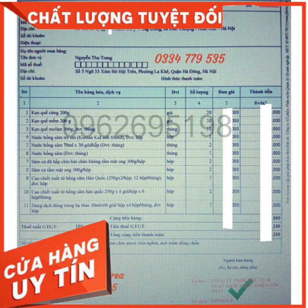 Hồng Sâm 6 Năm Tẩm Mật Ong Nguyên Chất Hàn Quốc, Hộp 10 củ