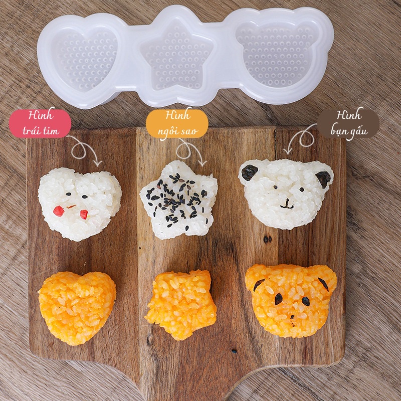 Khuôn làm cơm nắm, trứng luộc bento tạo hình cho bé ăn dặm Inomata hàng nội địa Nhật Bản AD81