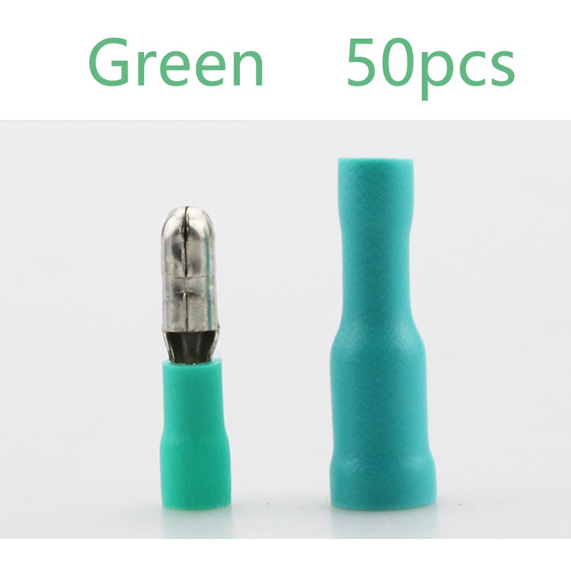 Đầu Nối Dây Điện Cách Nhiệt Năm Màu 22~16 AWG wiring 50 = 25 male + 25 female