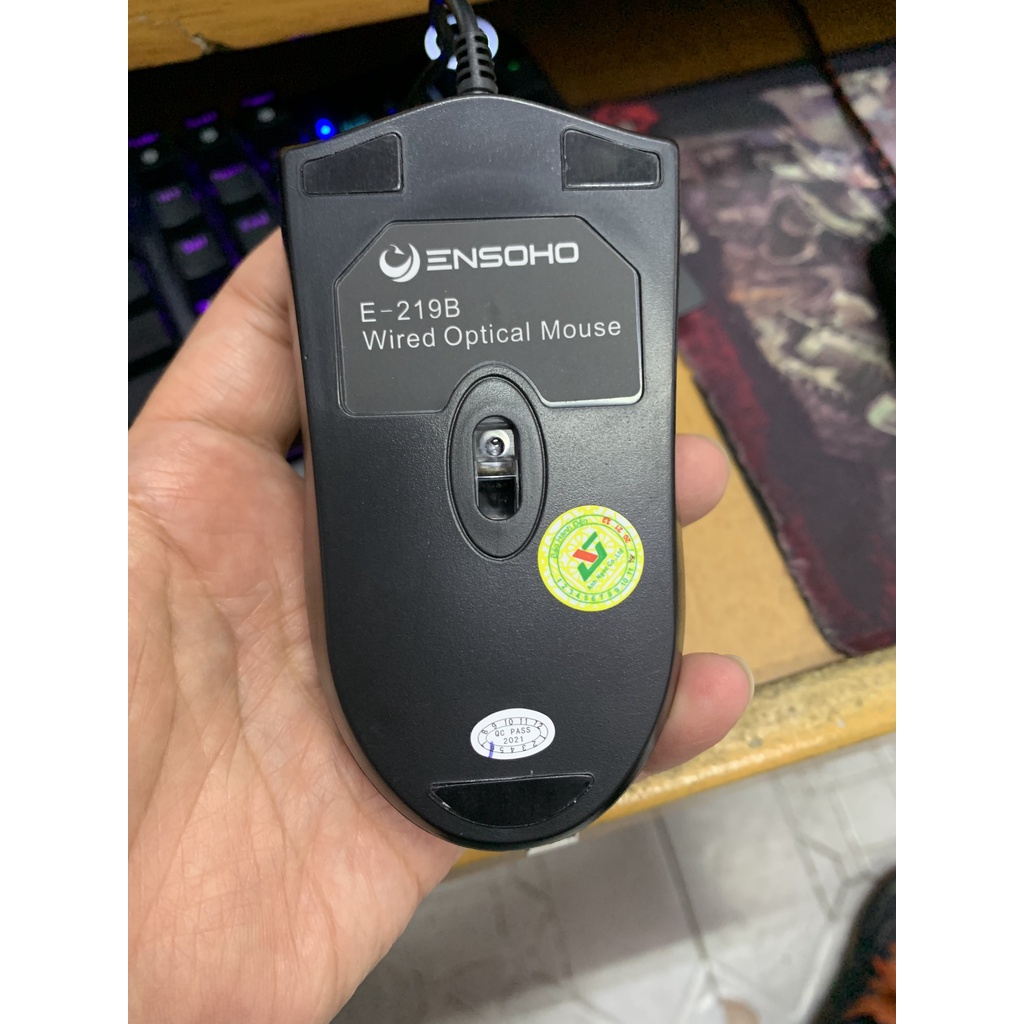 Chuột quang Ensoho E-219B và Forter 3900 đen trắng