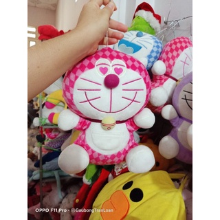 Gấu bông đoremon xanh vàng hồng
