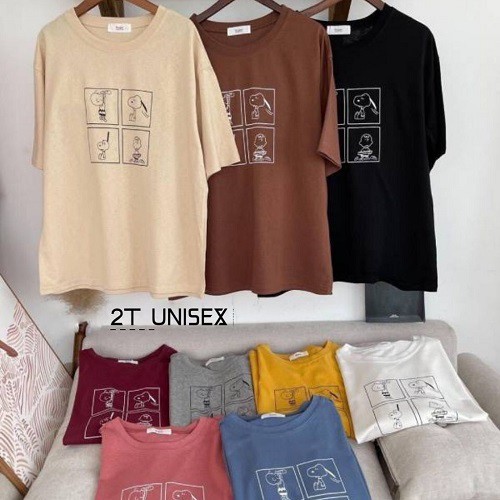 Áo phông SNOPY cotton tay lỡ, form rộng P7, áo thun 2T Unisex | BigBuy360 - bigbuy360.vn