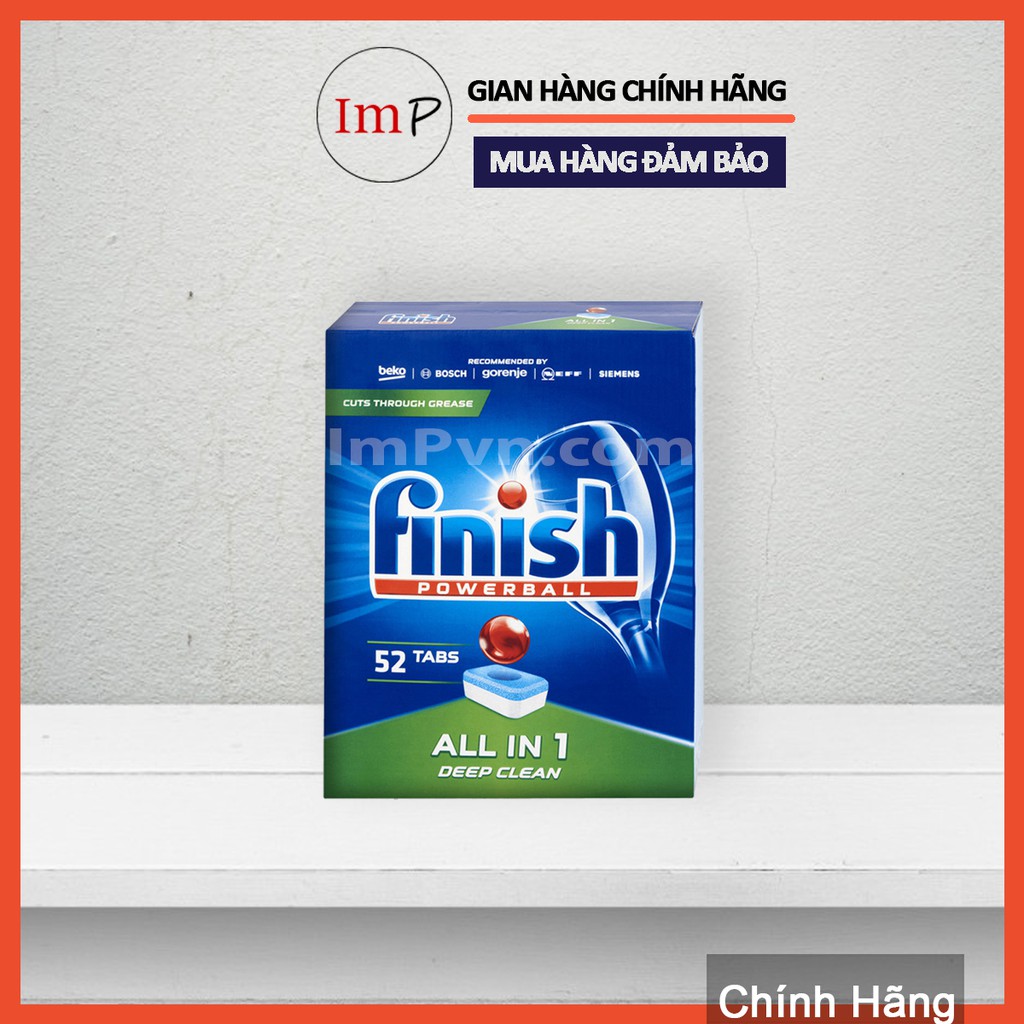 [TRỢ GIÁ THƯƠNG HIỆU] Viên rửa bát Finish All in One 90 viên (Hoặc 52 viên)