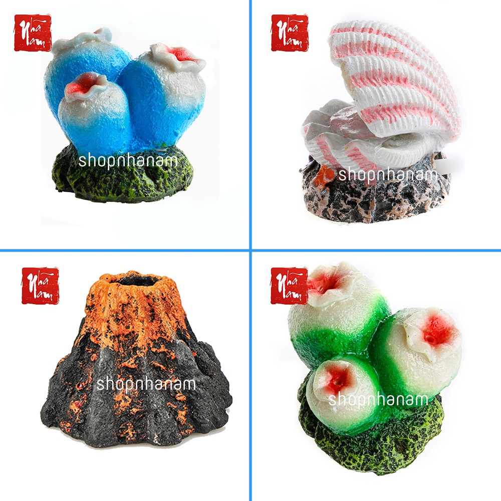 Bộ phụ kiện trang trí bể cá lũa bể cá thủy sinh phụ kiện bể cá