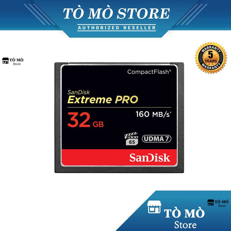 Thẻ nhớ CF SanDisk Extreme Pro 1067x - 32GB - 160MB/s - Bảo hành 5 năm