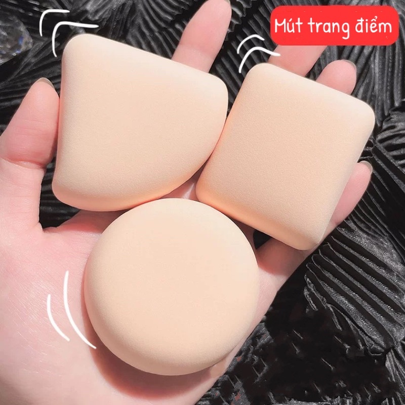 Mút tán kem nền, bông phấn trang điểm mẫu mới mềm mịn