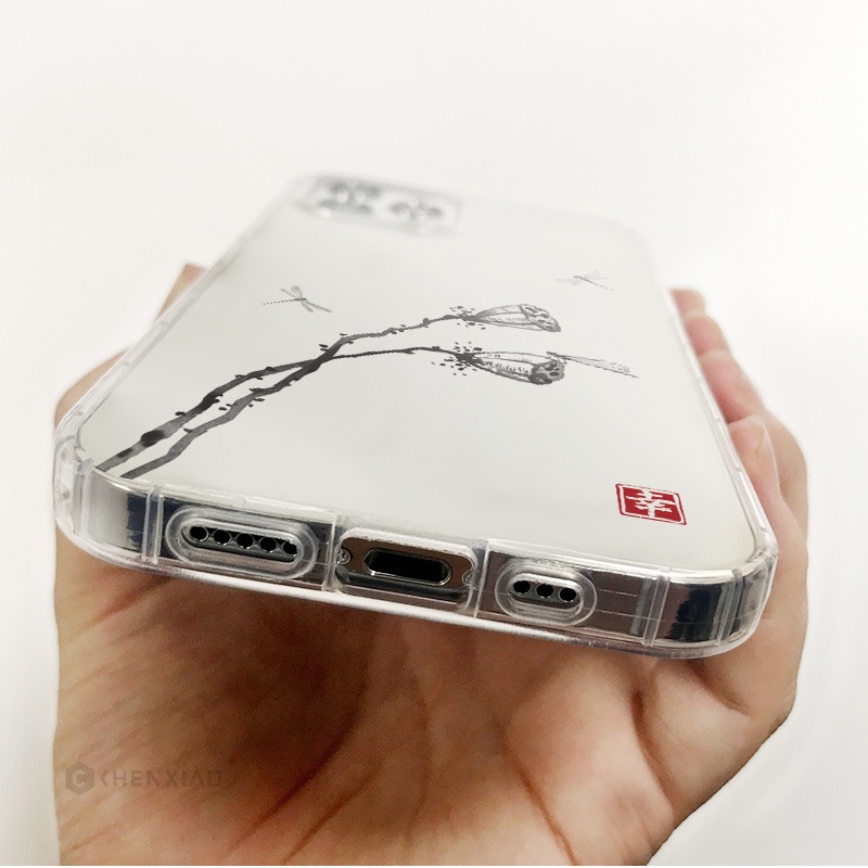 Ốp Điện Thoại Họa Tiết Hoa Sen / Cây Tre Cho iPhone 13 12 11 Pro Max mini 6 6S Plus 7 Plus 8 Plus SE 2020 XS Max X XR