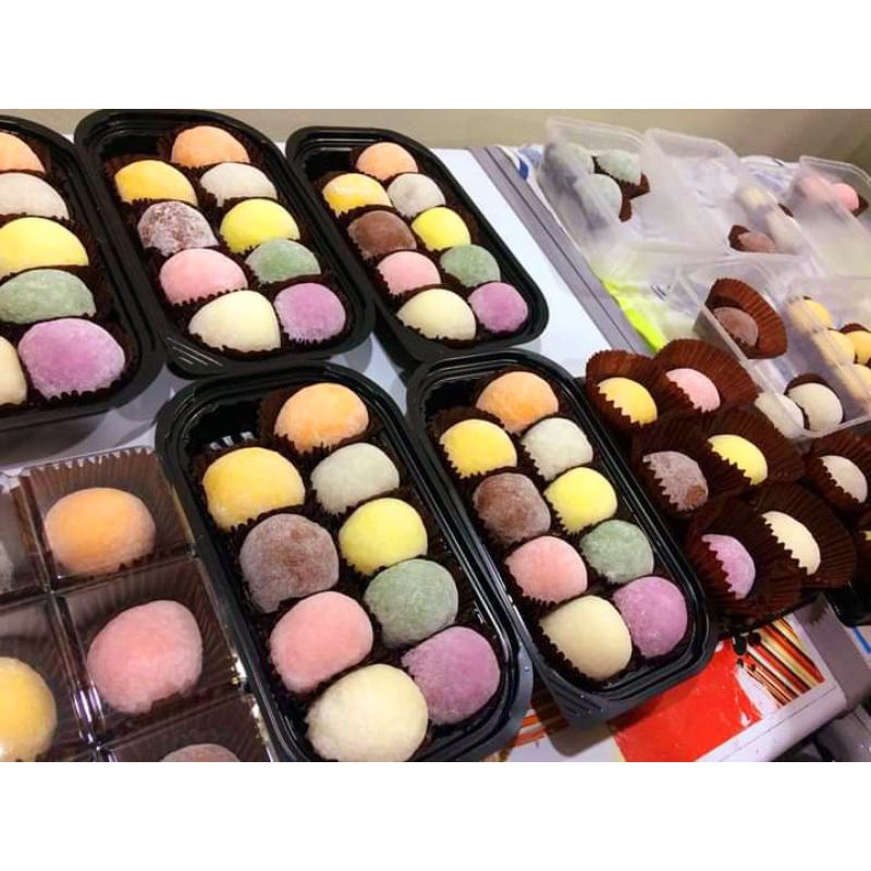 Bánh mochi kem tươi, không chất bảo quản, hộp 10 bánh