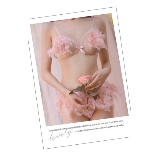 Fox Fairy FM6999 - Cosplay Nàng Hồ Ly Quyến Rũ Trong Set Nội Y Lông Vũ Bay Bổng @lingerie.sm.toys | BigBuy360 - bigbuy360.vn