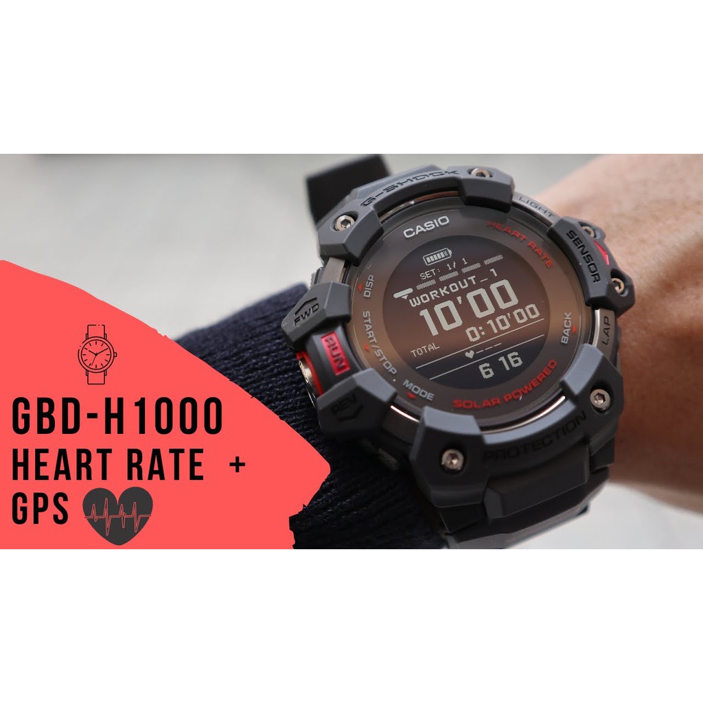 Đồng Hồ Nam Casio G-Shock GBD-H1000-8DR Chính Hãng - Dây Nhựa | G-Shock GBD-H1000-8D SmartWatch