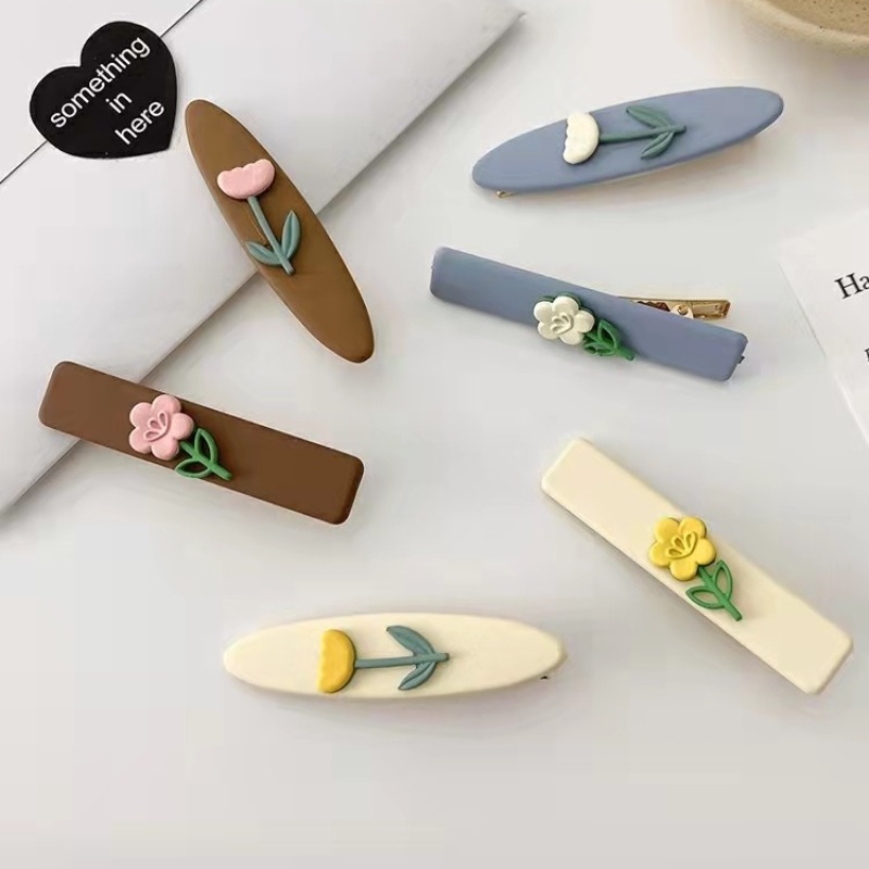 Kẹp Tóc Mái Vịt Hình Hoa Màu Sắc Ngọt Ngào Dễ Thương
