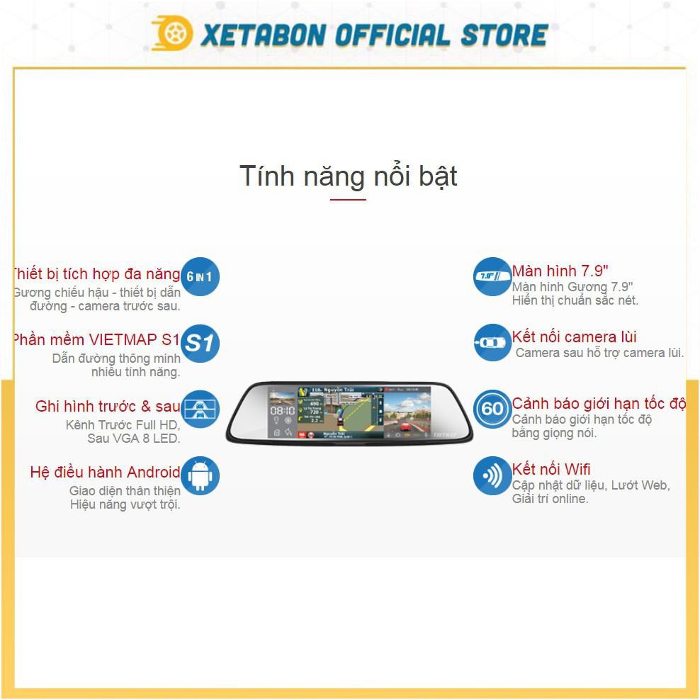 VIETMAP G79 - Camera Hành Trình Ghi Hình Trước Sau+ Bản Đồ Dẫn Đường+ Màn Hình Hiển Thị 3 Khung Hình+THẺ 32G | BigBuy360 - bigbuy360.vn